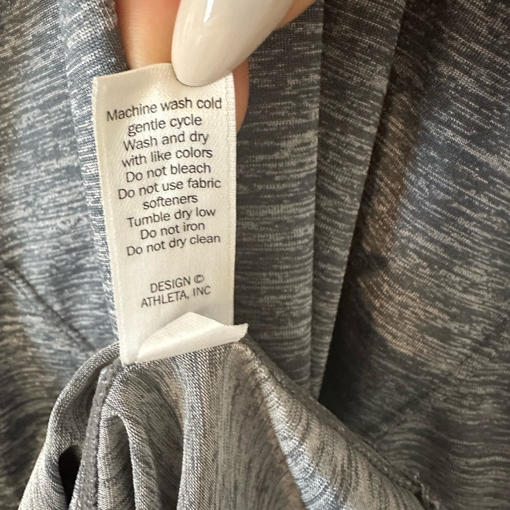 Athleta grey and mesh racerback tank top - Picture 8 of 8